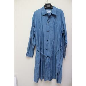 FDMTL Japan Blue Chambray Long Button Down Tie Shirt Size 4/Large